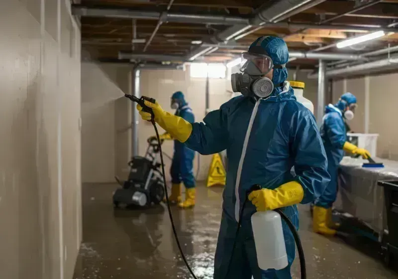 Basement Sanitization and Antimicrobial Treatment process in Glendale, WV